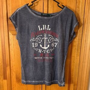 Lauren Ralph Lauren Navy Graphic Tee